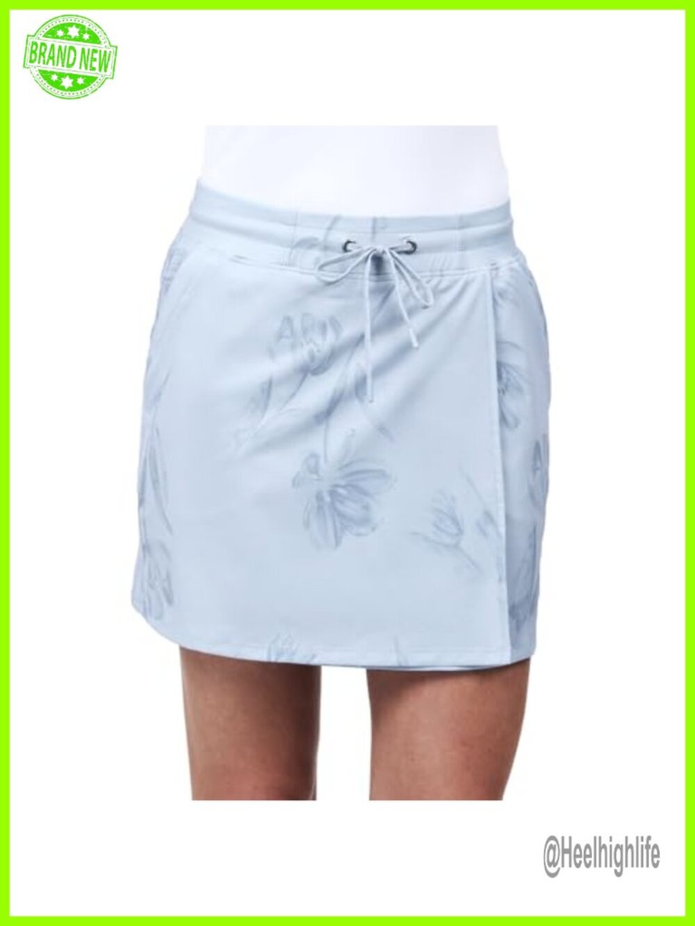 Women's Skort Built-in Shorts Drawstring UPF 50+ Quick Dry Athletic Skirt